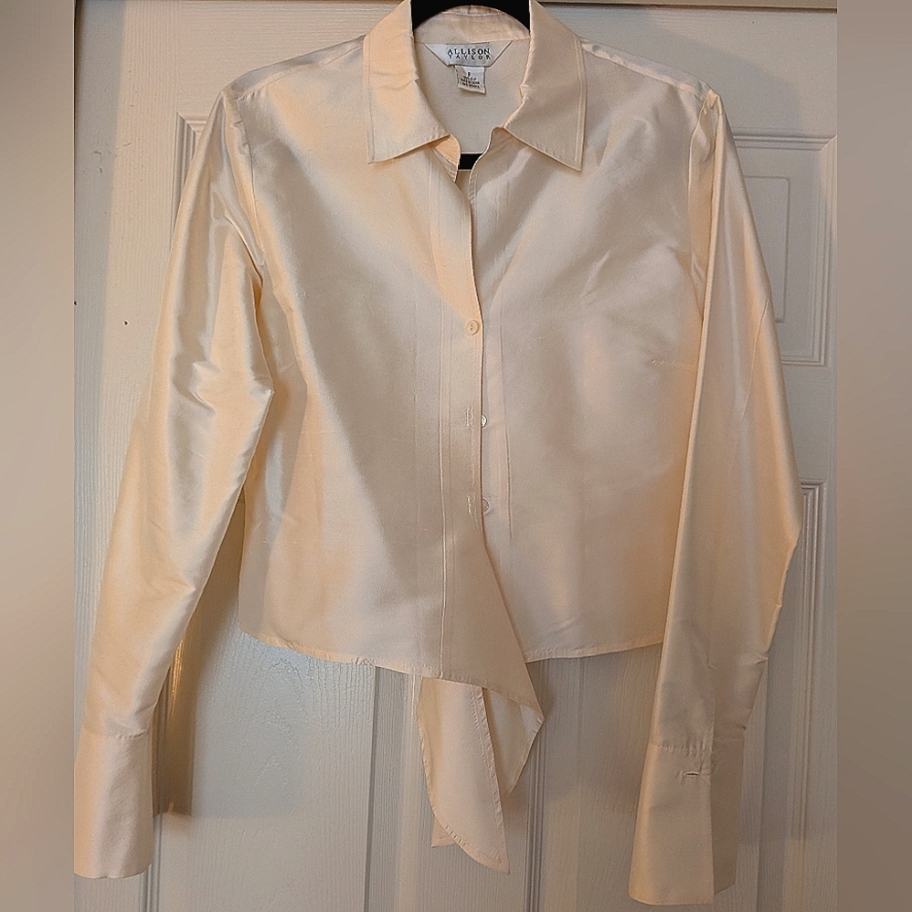 Allison Taylor Button-Down Silk Shirt